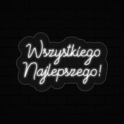 Napis LED "Wszystkiego Najlepszego"
