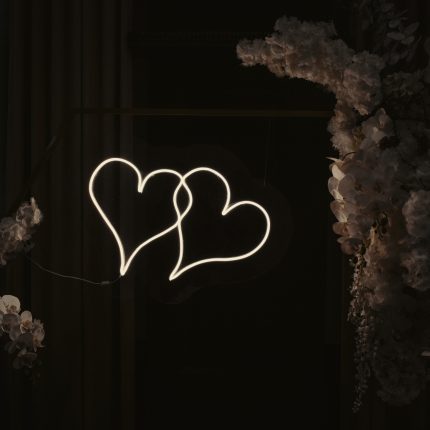 Napis LED "💞 (połączone serduszka)"